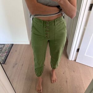 Madewell Green Button-Up Pants